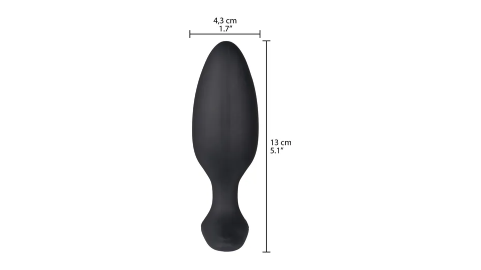 Lovense Hush 2 (Medium) : avis : schéma de dimensions Sinful : 13 cm de long et 4,3 cm de large