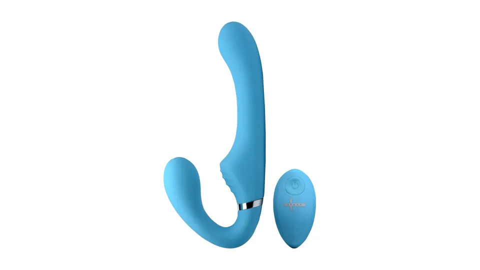 Comparatif godes ceintures: Strap-U Mighty Rider, gode double vibrant
