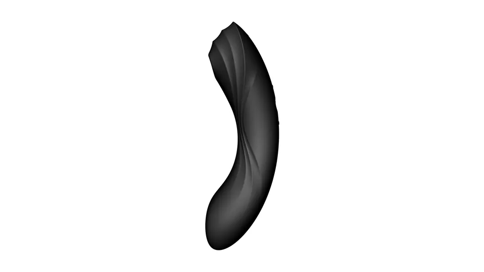 Comparatif stimulateurs clitoridiens: Satisfyer Curvy Trinity 4 noir vu de côté