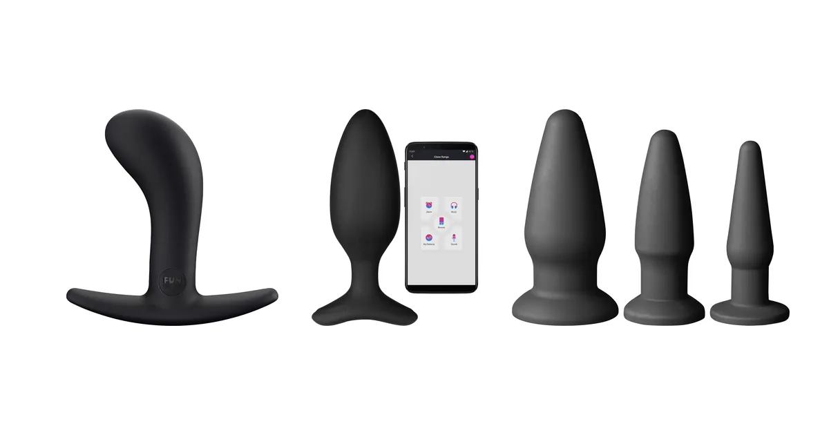 Comparatif plugs anaux: Fun Factory Bootie Medium, Lovense Hush 2 (medium) et Sinful kit d'entraînement anal en silicone en photos produit