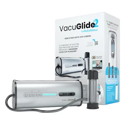 Comparatif masturbateurs automatiques : Autoblow VacuGlide 2.0 sur fond blanc